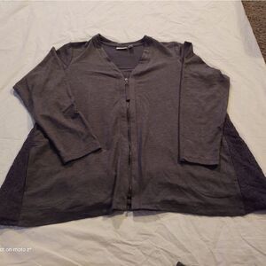 Logo Lounge Purple Lace Back Zipper Cardigan XL